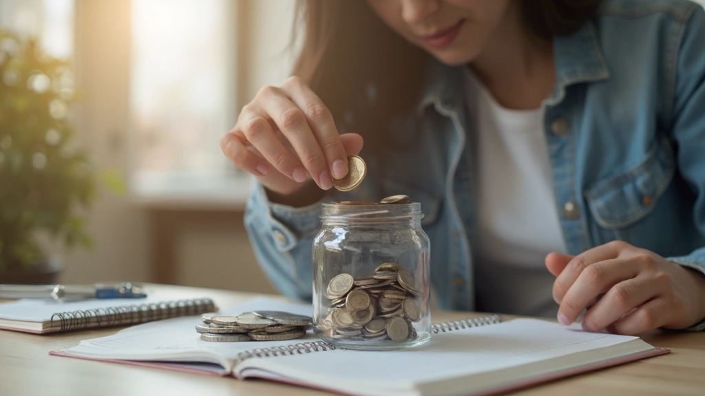 Копилка и монеты для накоплений семьи