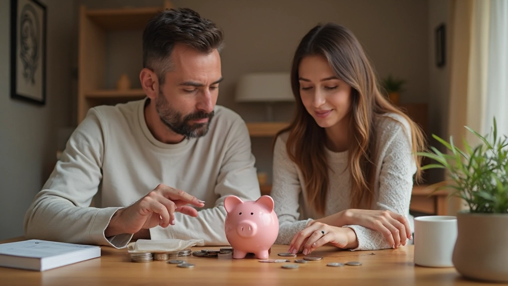 Родители обучают ребенка финансовой грамотности за семейным столом