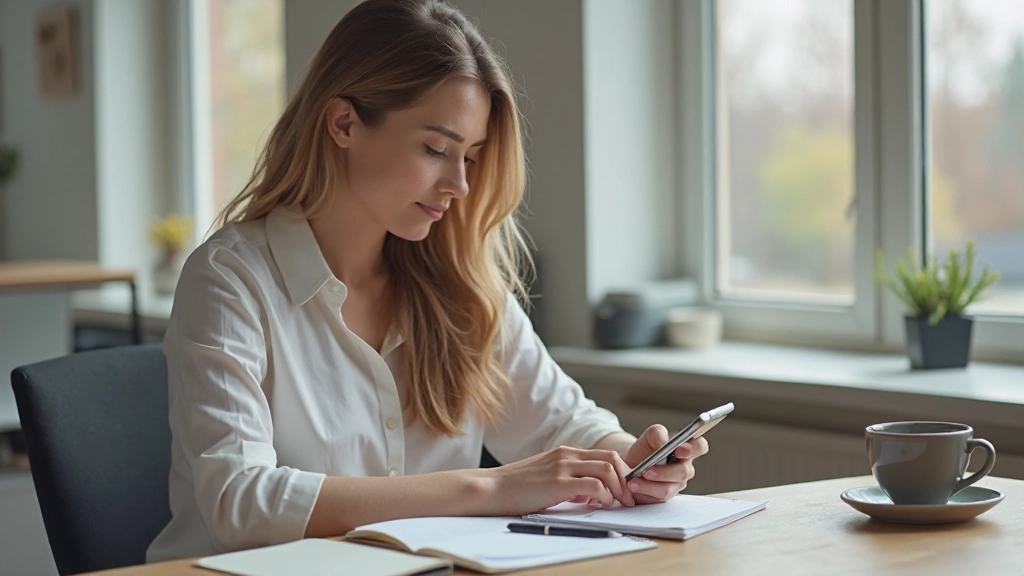 Человек использует мобильное приложение для отслеживания расходов